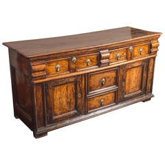 Early English Oak Dresser Base with Patina, circa 1720