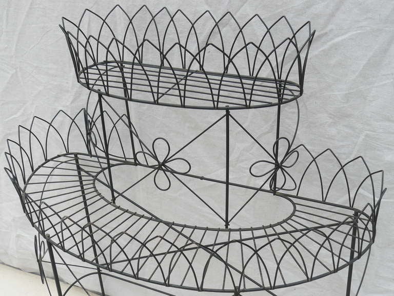Mid-20th Century Frederic Weinberg Wire Plant Stand