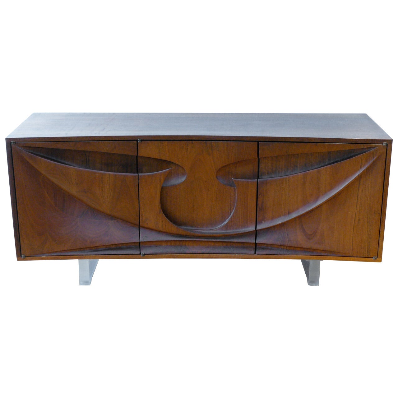 Rare Early Michael Coffey Seafarer Credenza or Wall Cabinet For Sale
