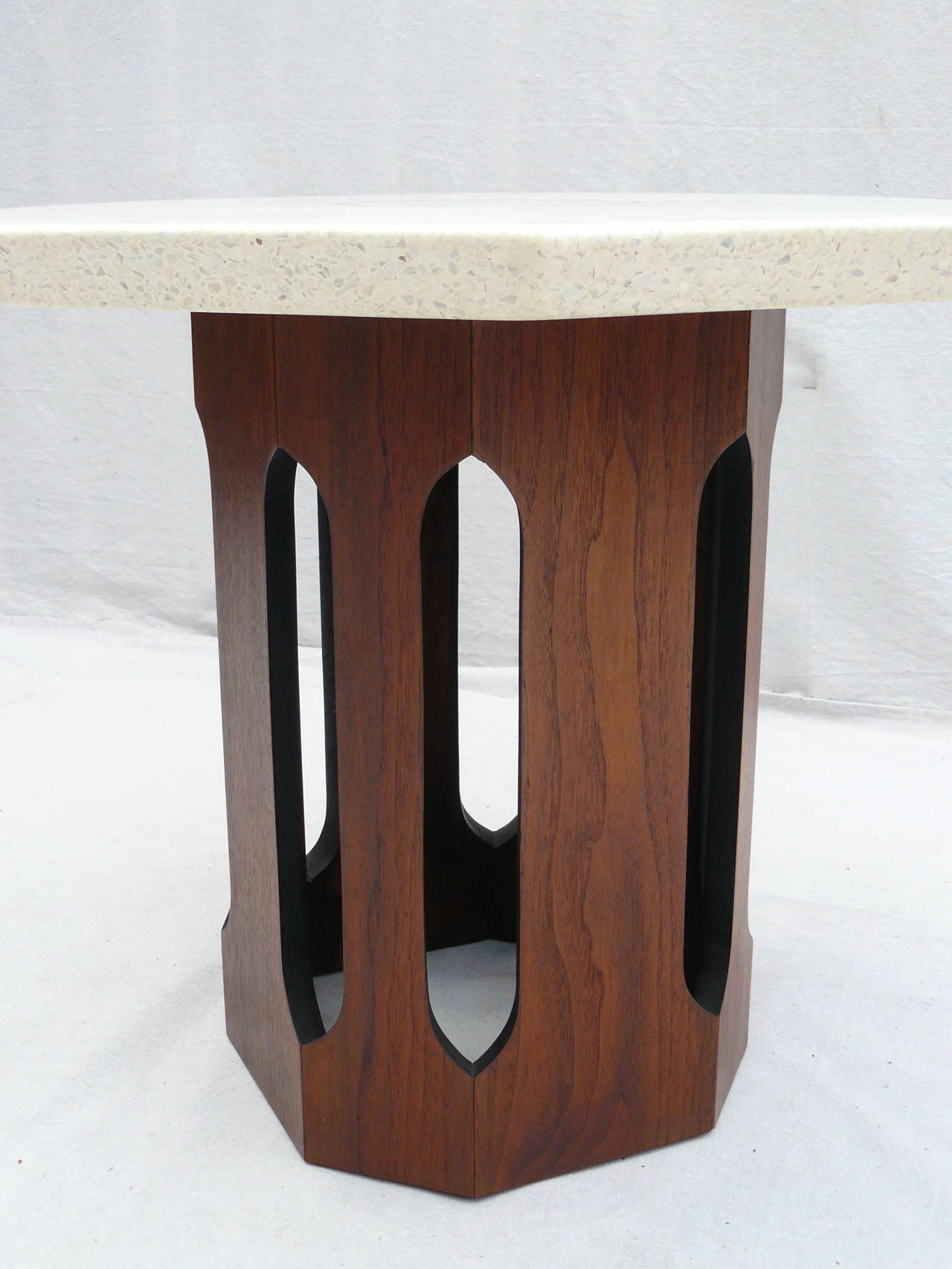 Mid-Century Modern Mint Condition Harvey Probber Terrazzo Top Side Table