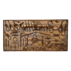 40's Folk Art Boy Scout Knot Sampler Board