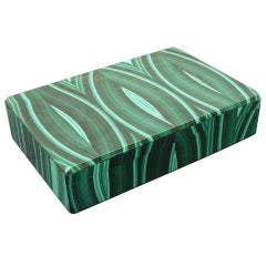 Exquisite 80's French Malachite Box