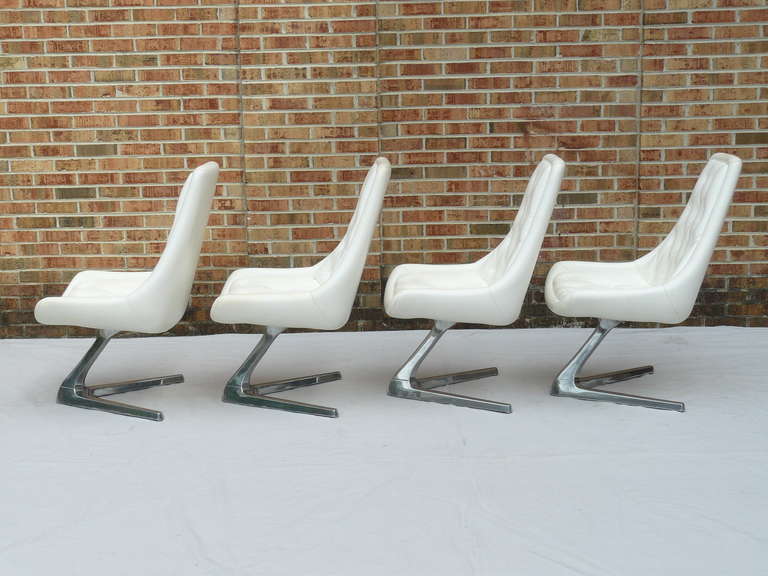 Mid-Century Modern 1960's Chrome Craft Dining Chairs