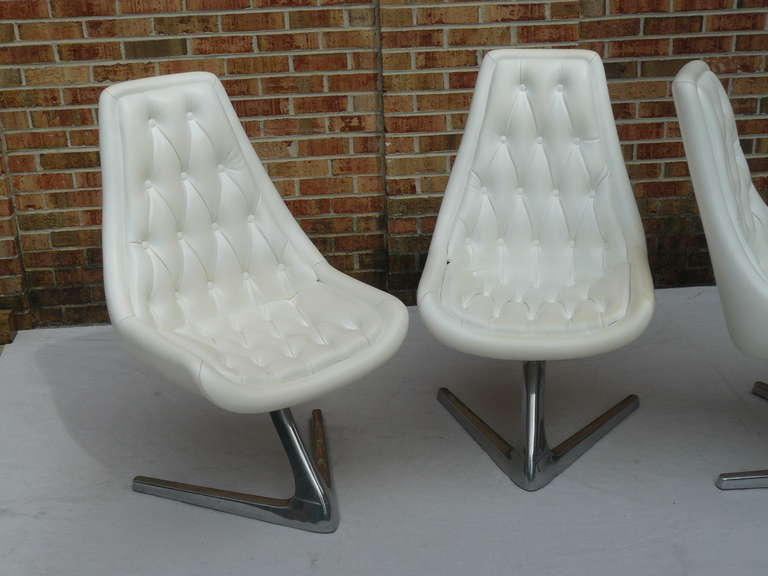 American 1960's Chrome Craft Dining Chairs