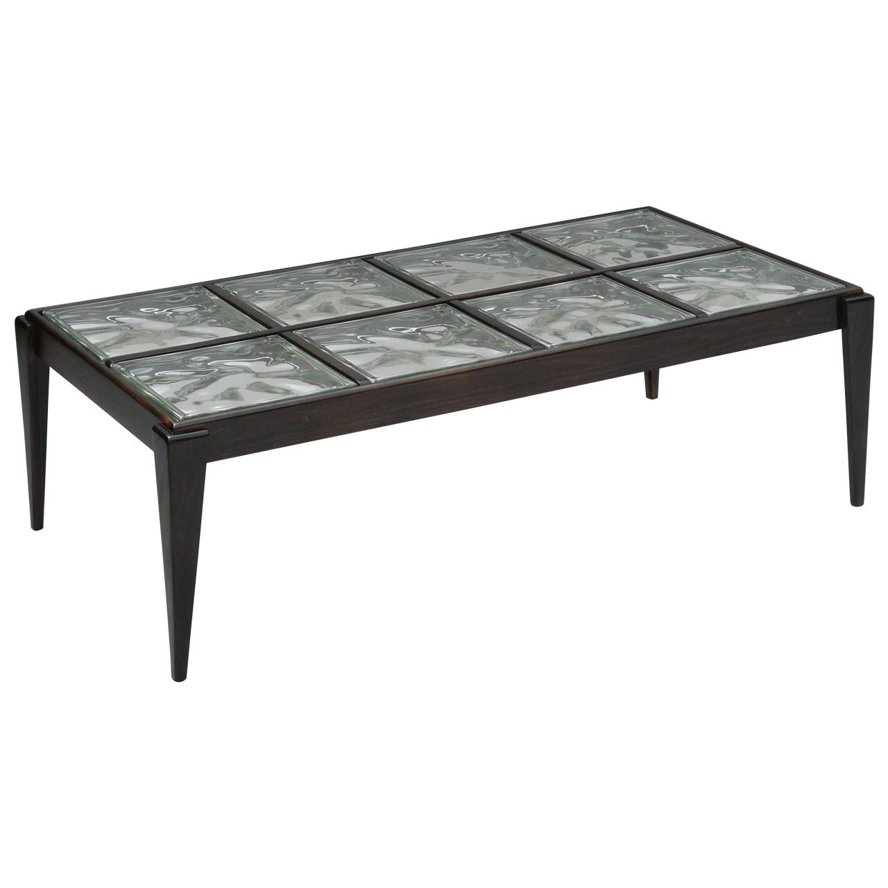 40s Glass Block Coffee Table For Sale