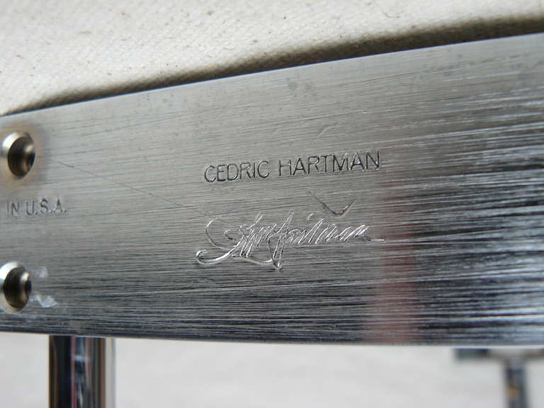 Pair Of Chrome Cedric Hartman Swivel-arm Reading Floor Lamps 1