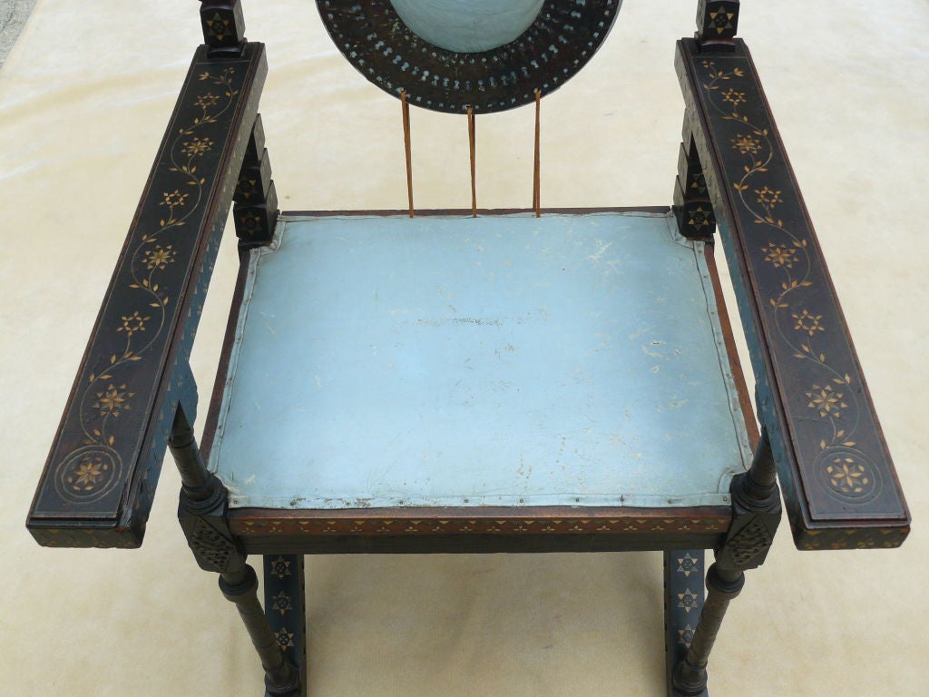 20th Century Rare Carlo Bugatti Throne Armchair