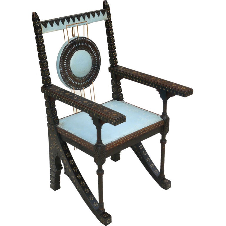 Rare Carlo Bugatti Throne Armchair