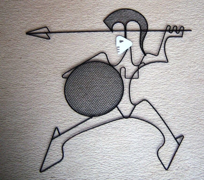 Rare Frederic Weinberg Warrior Wall Sculpture