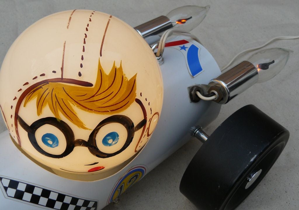 Mid-20th Century 60s Speedie Race Car Lamp