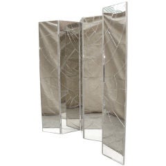 Custom Made Cracked Mirror Mosaic Six Panel Screen