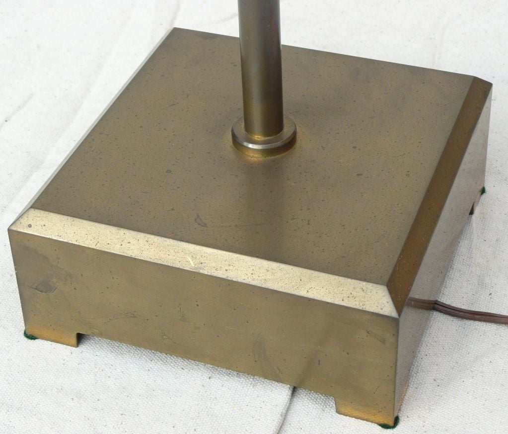 Pair of 70s Chapman Brass Pyramid Shade Adjustable Floor Lamps 2