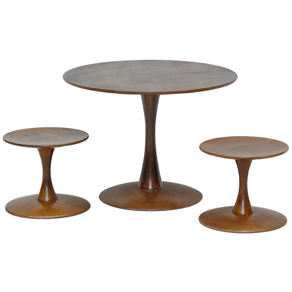 Early Nanna Ditzel Children's 'Toadstool' Table & Stools For Sale