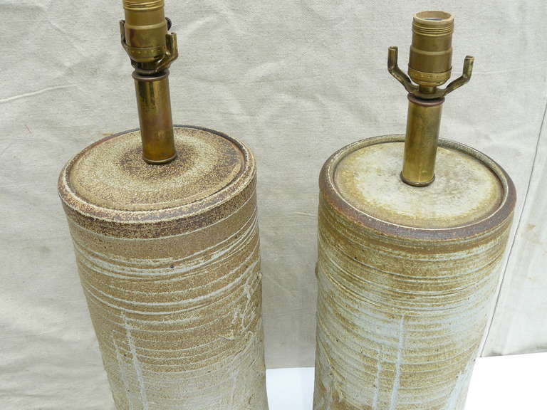 Pair of Bob Kinzie Art Pottery Lamps 2