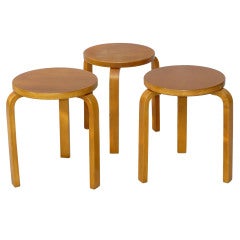 Early Alvar Aalto for Fin Sven Stacking Stools