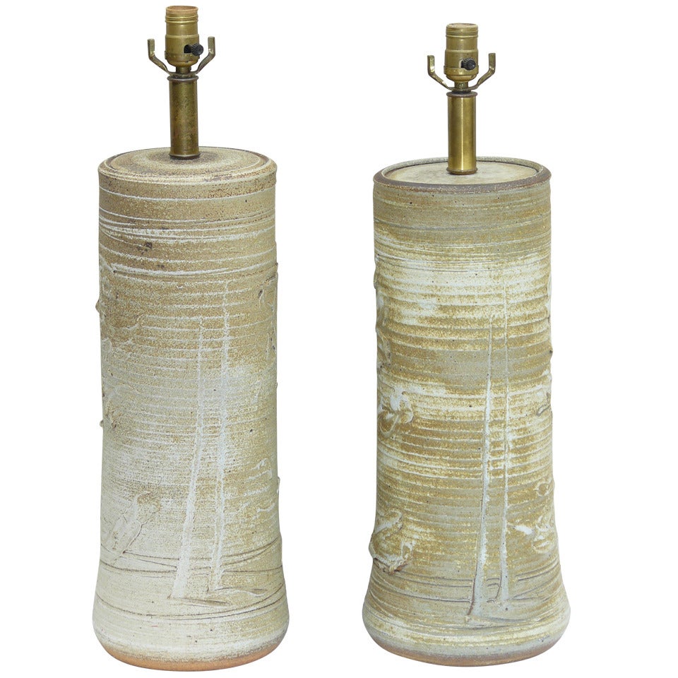 Pair of Bob Kinzie Art Pottery Lamps