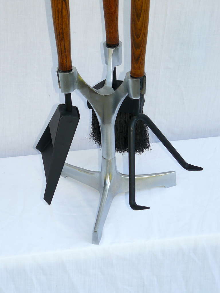 Set of 1960s Raymor Modernist Fire Tools In Excellent Condition In Kensington, MD