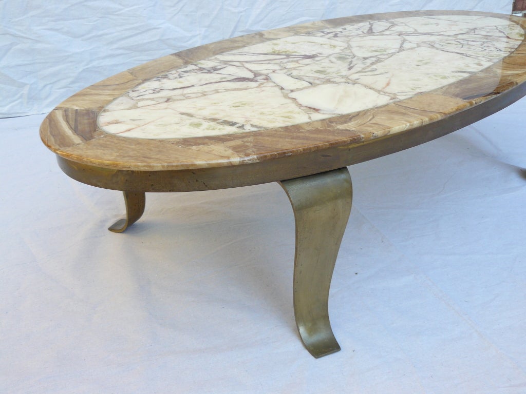 60s Muller Onyx and Brass Coffee Table 1