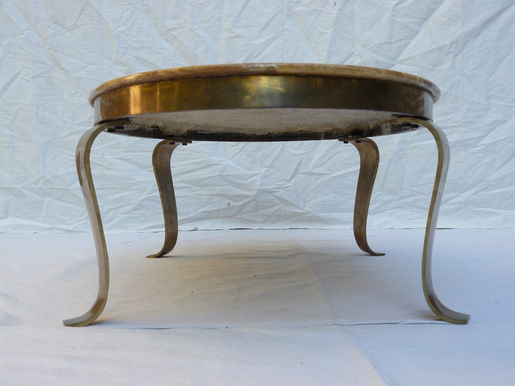 60s Muller Onyx and Brass Coffee Table 3