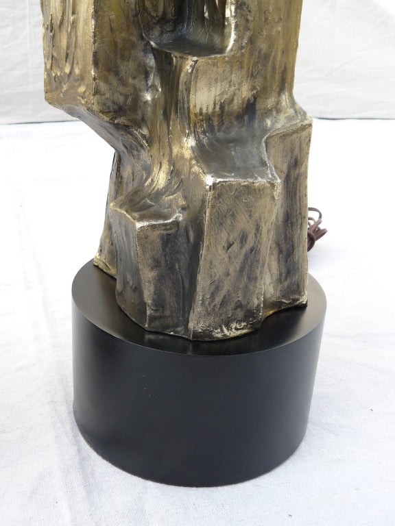 The Perfect Pair Large Scale Brutalist Tempestini Laurel Lamps