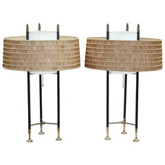 Rare Pair of Gerald Thurston for Lightolier Table Lamps
