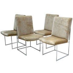 The Perfect Set of 4 Milo Baugman Thayer Coggin Dining Chairs