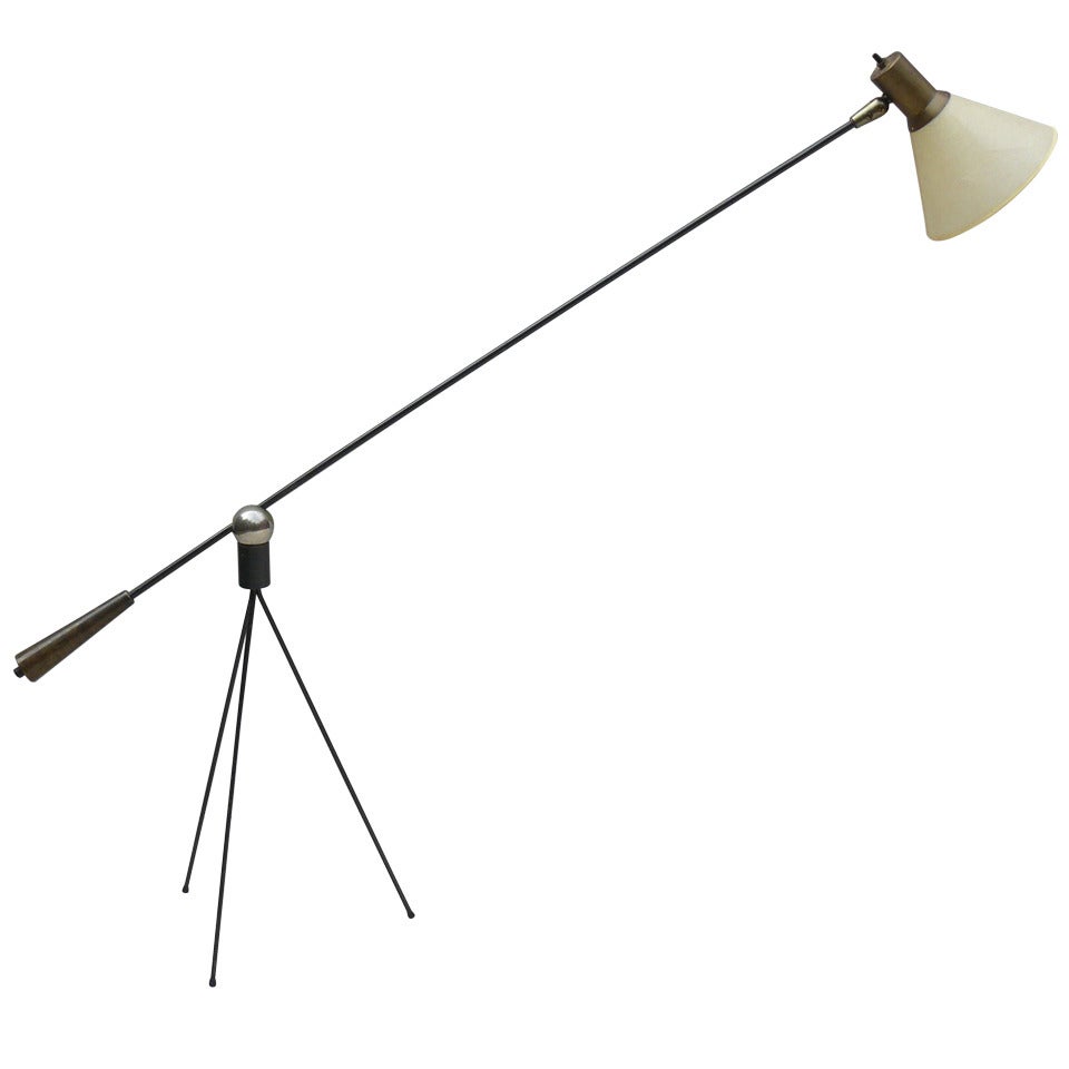 Rare Gilbert Watrous MoMA Design Competition Heifetz Floor Lamp