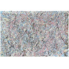 Vintage After Jackson Pollock Acrylic on Canvas