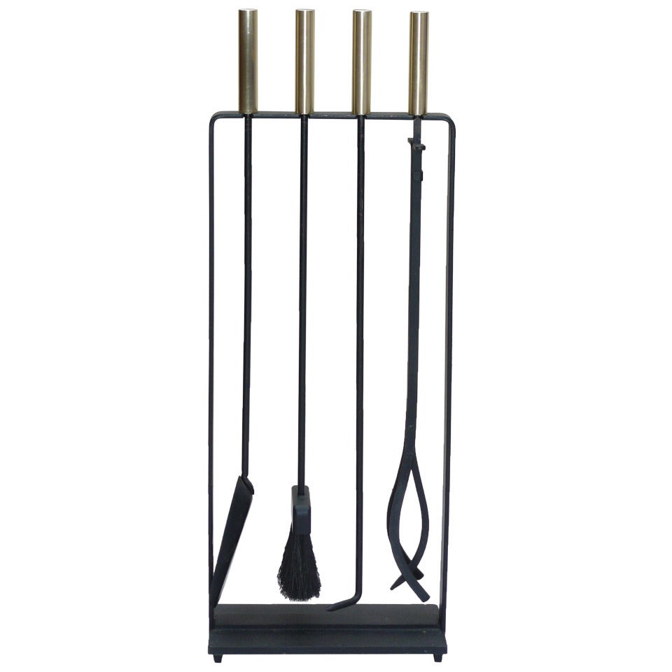 Pilgrim 60s Modernist Wrought Iron Fire Place Tool Set