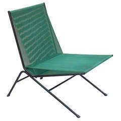 1950s Alan Gould Iron and Rope Lounge Chair