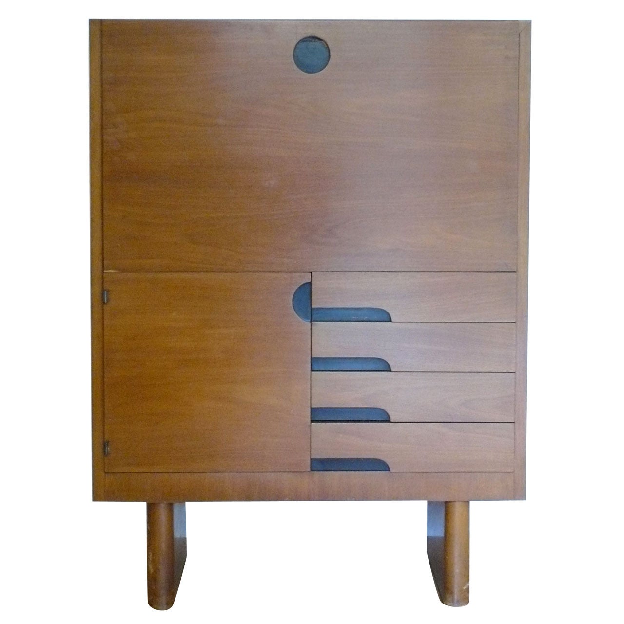 Gilbert Rohde for Herman Miller Mahogany Group Asymmetric Drop Front Secretary
