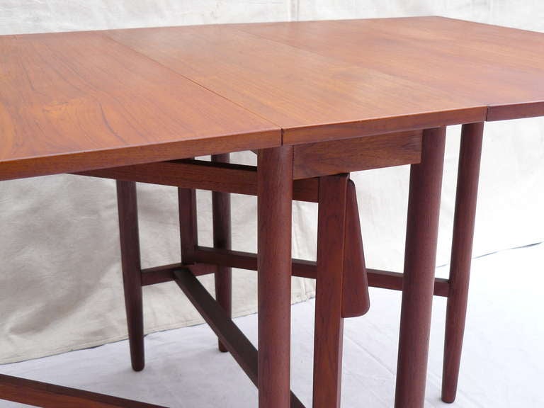 Scandinavian Modern 50s Danish Teak Petite Gate Leg Table