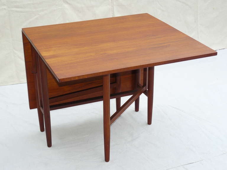 Mid-20th Century 50s Danish Teak Petite Gate Leg Table