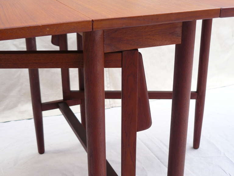 50s Danish Teak Petite Gate Leg Table 4