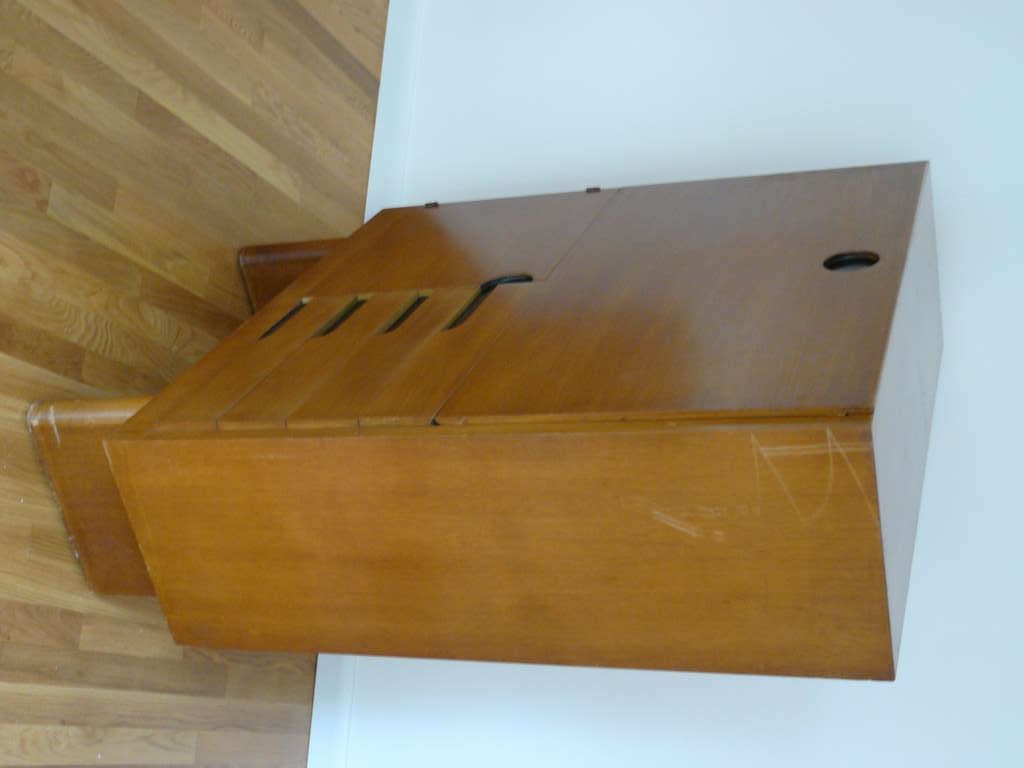1939 Gilbert Rohde for Herman Miller Mahogany Group Asymmetric Drop Front Secretary, Model # 7000W as listed in the Herman Miller Catalog, One of the rarest of the Rohde Suites,