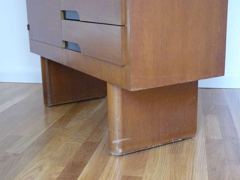 Art Deco Gilbert Rohde for Herman Miller Mahogany Group Asymmetric Drop Front Secretary