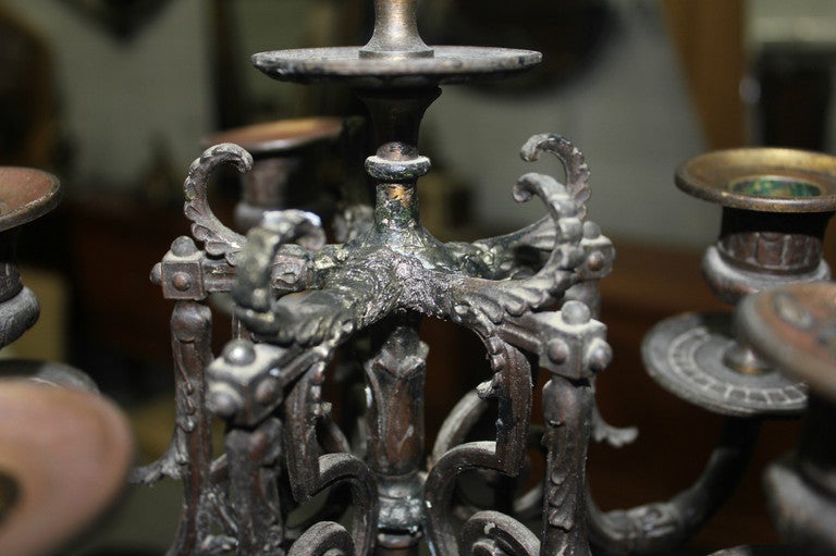 Antique French 3 Piece Napoleon III Clock Garniture Set 4