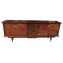 French Art Deco Exotic Macassar Ebony Buffet