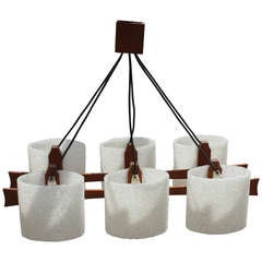 Mid Century Modern Danish Style 6 Light Fixture