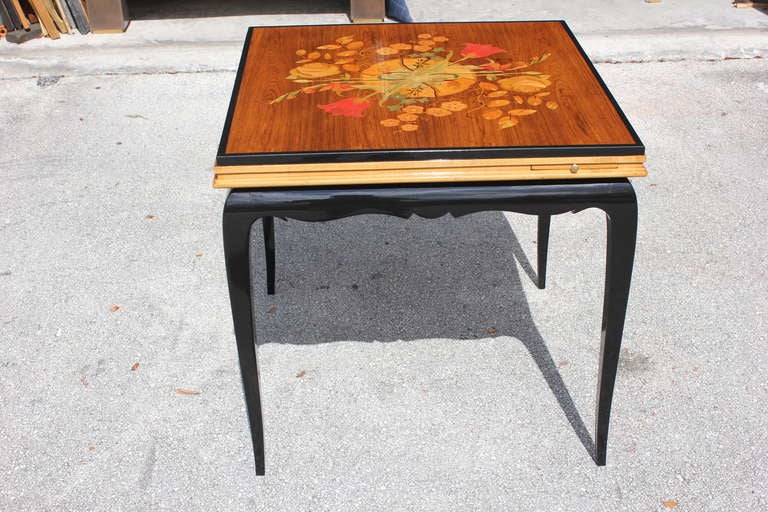 Stunning French Art Deco Multi Use Gaming Table In Excellent Condition In Hialeah, FL