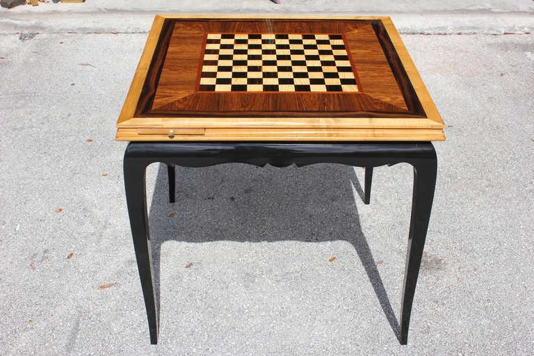 Wood Stunning French Art Deco Multi Use Gaming Table