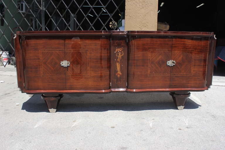 French Art Deco Palisander Rio Buffet  In Excellent Condition In Hialeah, FL
