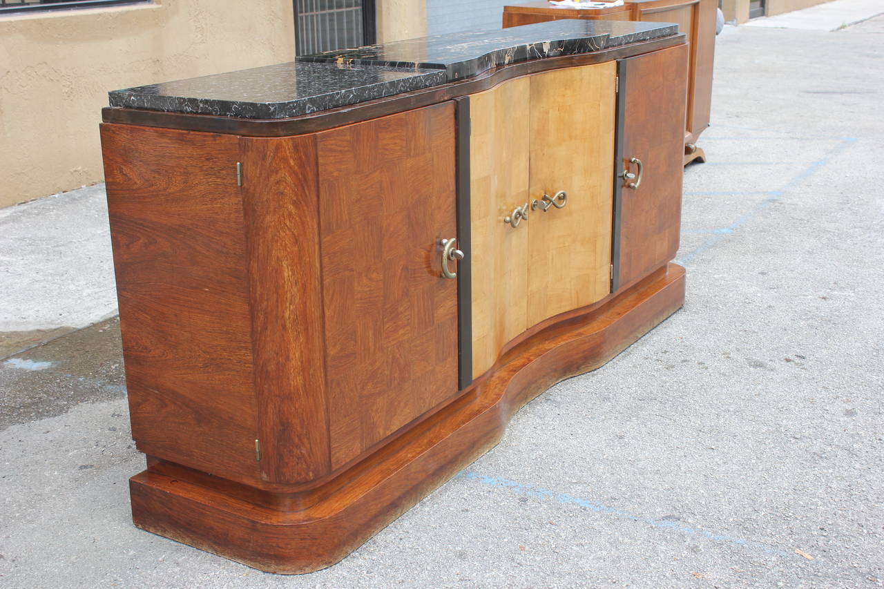 French Art Deco Sideboard or Buffet Palisander and Sycamore Buffet by Tricoire In Good Condition In Hialeah, FL