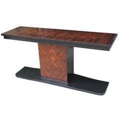 French Art Deco Exotic Macassar Ebony Console Table French Art Deco Exotic Macassar Ebony Console Table