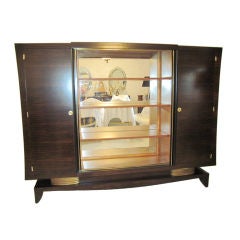 c1941  French Art Deco Macassar Ebony  Vitrine/ Secretary/ Bar