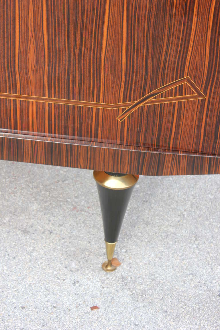 French Art Deco or Art Moderne Exotic Macassar Ebony Buffet or Sideboard 3