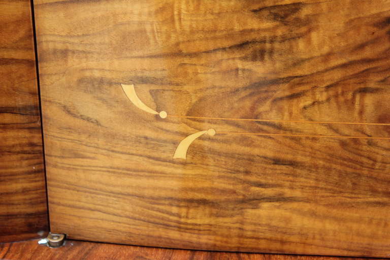 French Art Deco/Art Moderne Exotic Walnut Buffet or Sideboard, 1940's 4