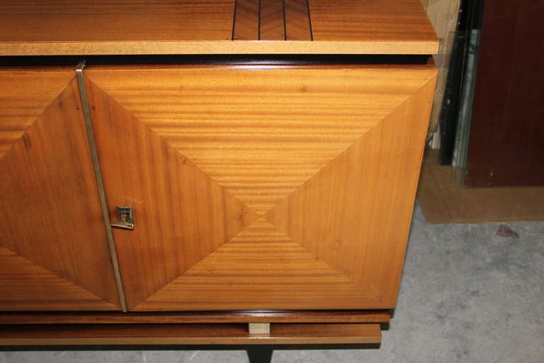 French Art Deco Blonde Mahogany Buffet style Maxime Old 3