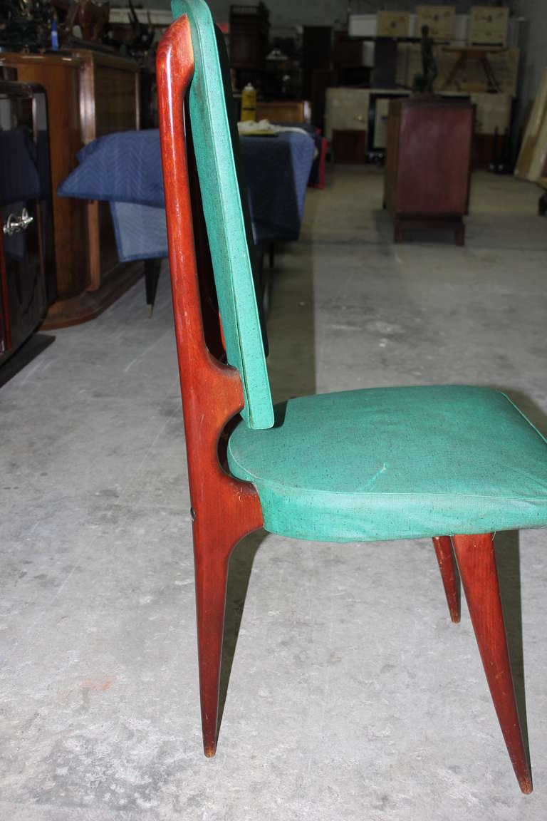 Set 6 French Art Deco Mahogany Dining Chairs at 1stdibs