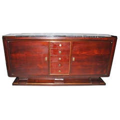 French Art Deco Solid Mahogany Buffet